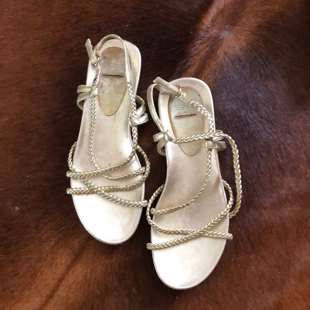 Esprit Italian Gold Flat Sandals